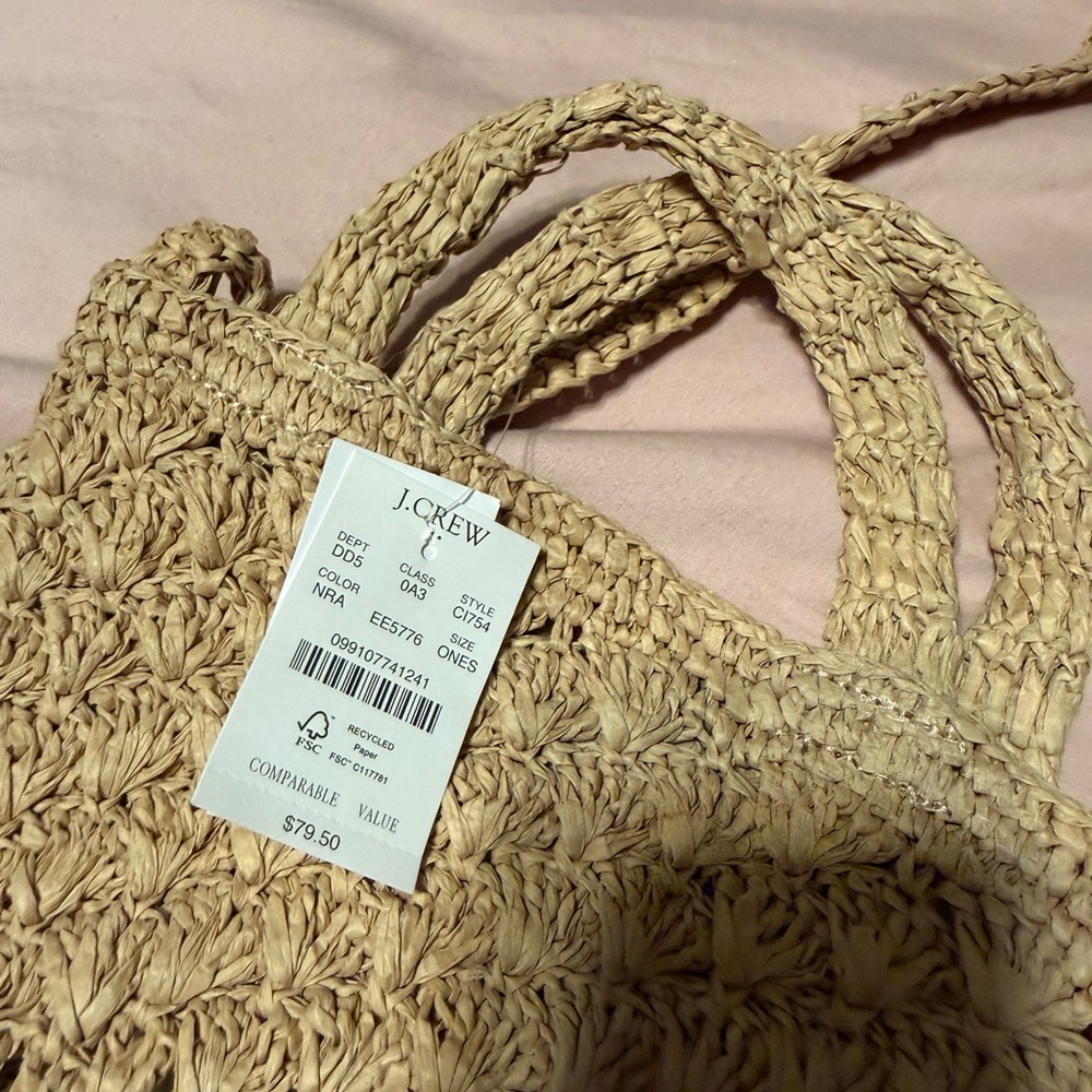 J. Crew Outlet Crochet Tote Bag - Picture 2 of 4